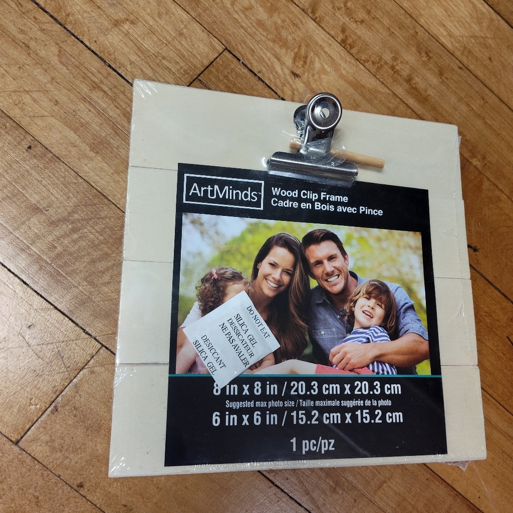 6x6-in wooden picture frame clipboard